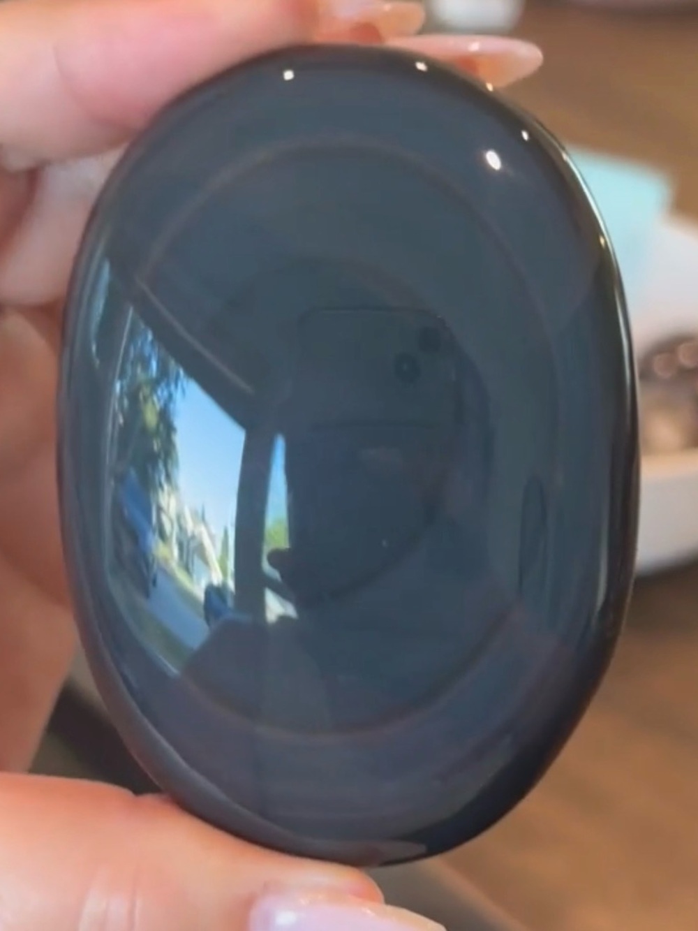 Rainbow Obsidian Palm Stone - Home Accent - Picture 5 of 6